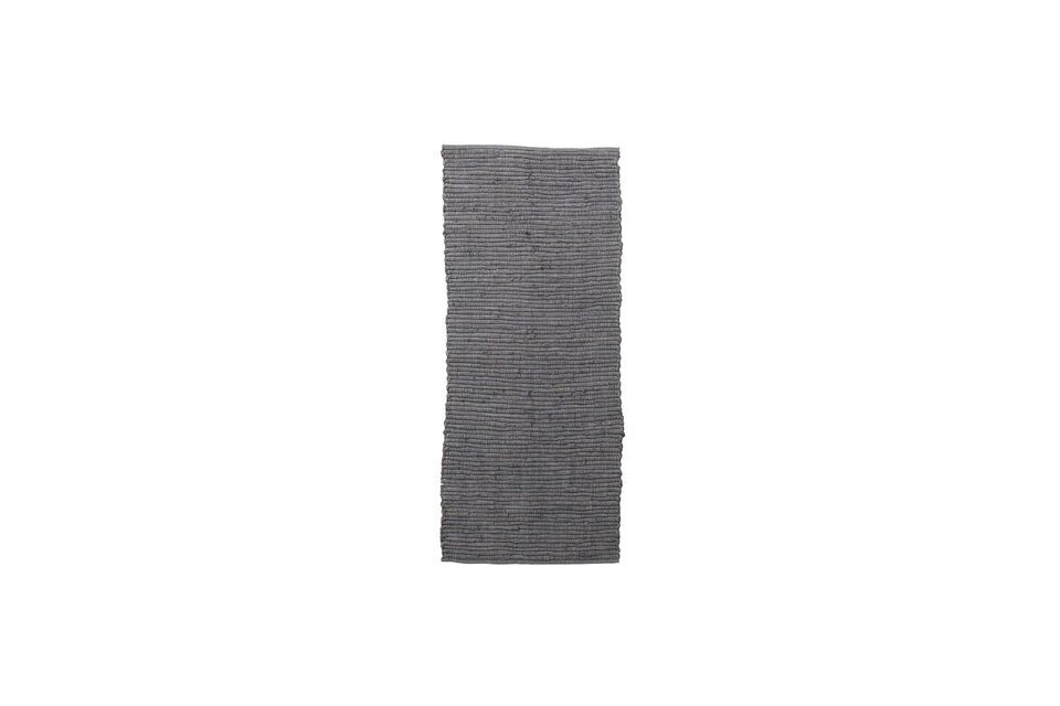 Tapis en coton gris 160x70 cm Chindi House Doctor