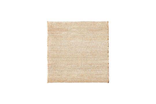 Tapis en fibres naturelles beige 180x180 cm Mara Détouré