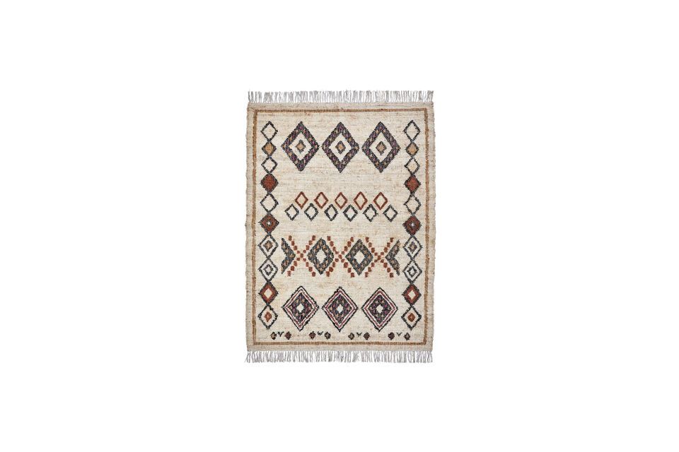 Tapis en fibres naturelles multicolore 200x140 cm Kesh House Doctor