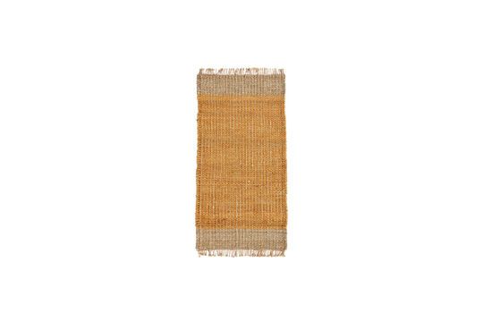 Tapis en jute clair et jaune 140x70 cm Trap Détouré