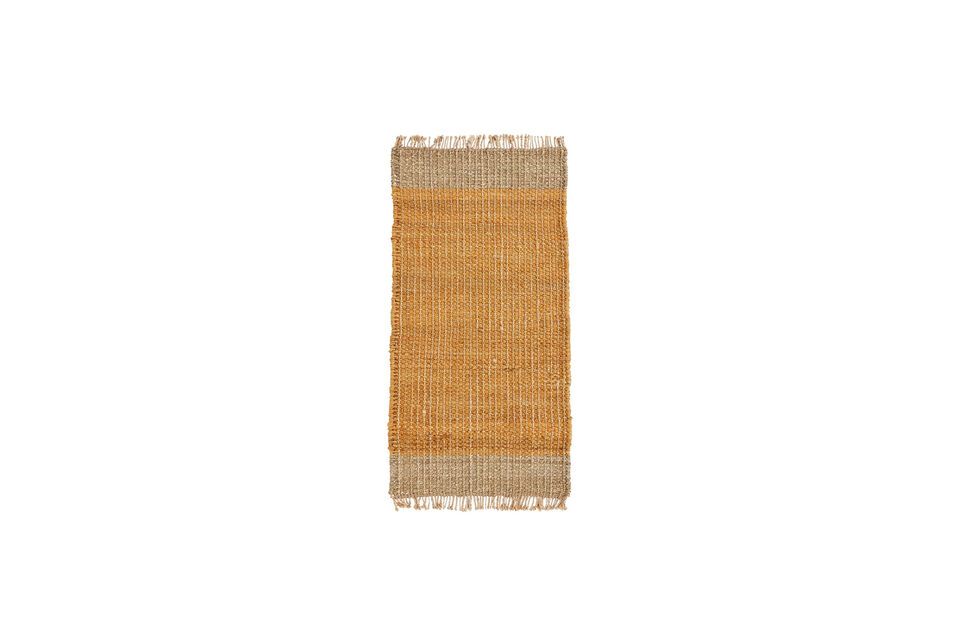 Tapis en jute clair et jaune 140x70 cm Trap House Doctor