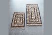 Miniature Tapis en jute clair et noir 90x60 cm Leah 2