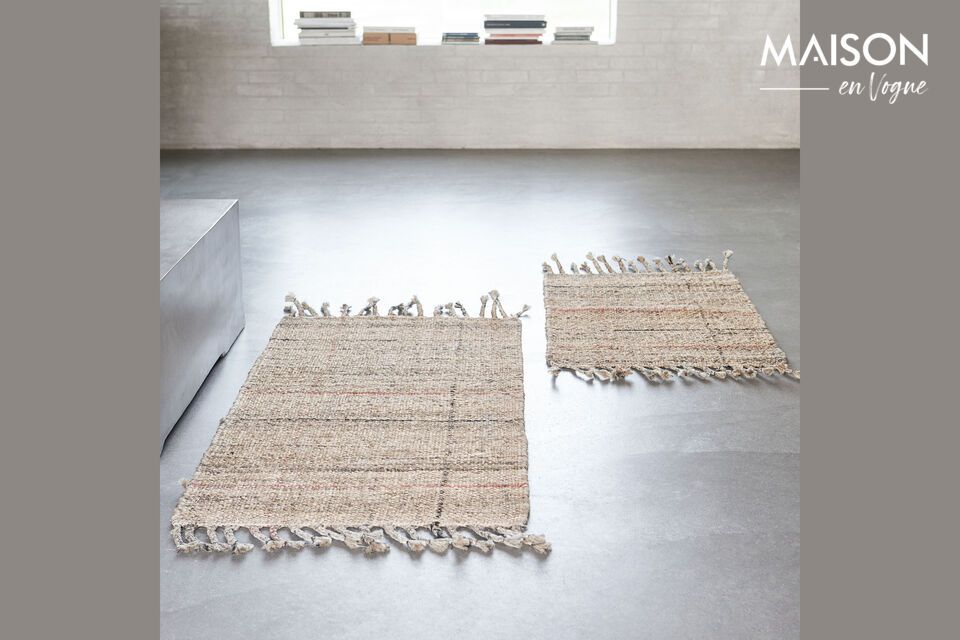 Ajoutez zeste et douceur avec ce tapis artisanal.