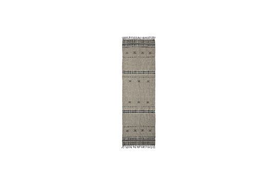 Tapis en laine beige et noir 300x90 cm Cros Détouré