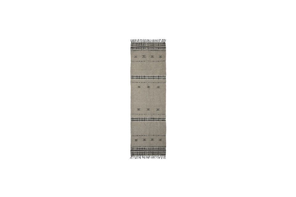 Tapis en laine beige et noir 300x90 cm Cros House Doctor