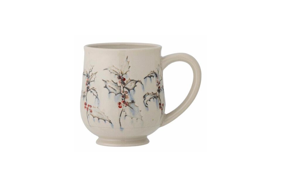 Tasse en grès blanche Hollie Bloomingville