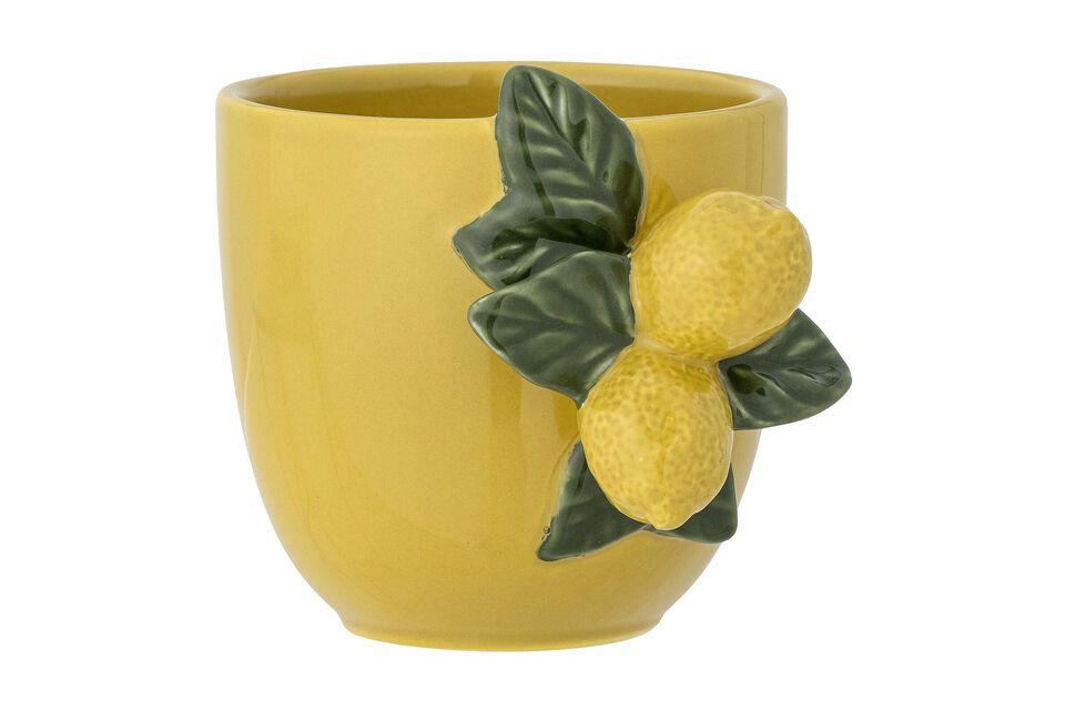 Tasse en grès jaune Limone Bloomingville