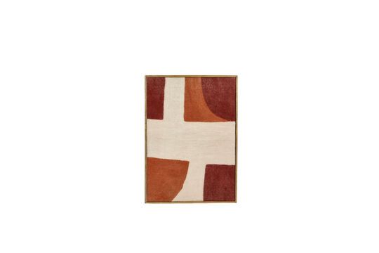 Toile avec cadre en bois orange et bordeaux Wooly Détouré