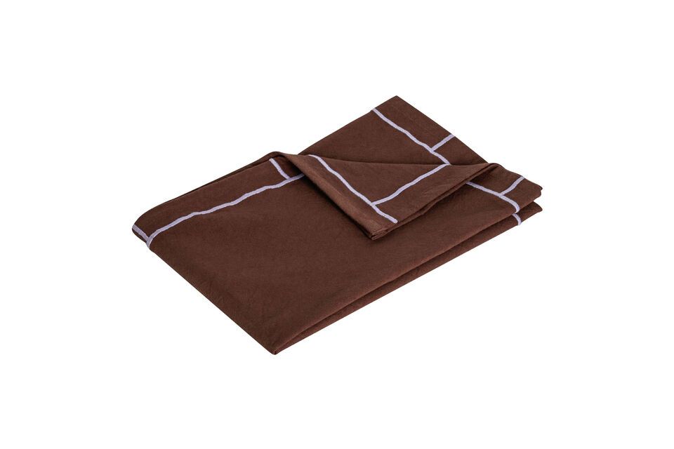 Torchon en coton marron Easypeasy Hübsch