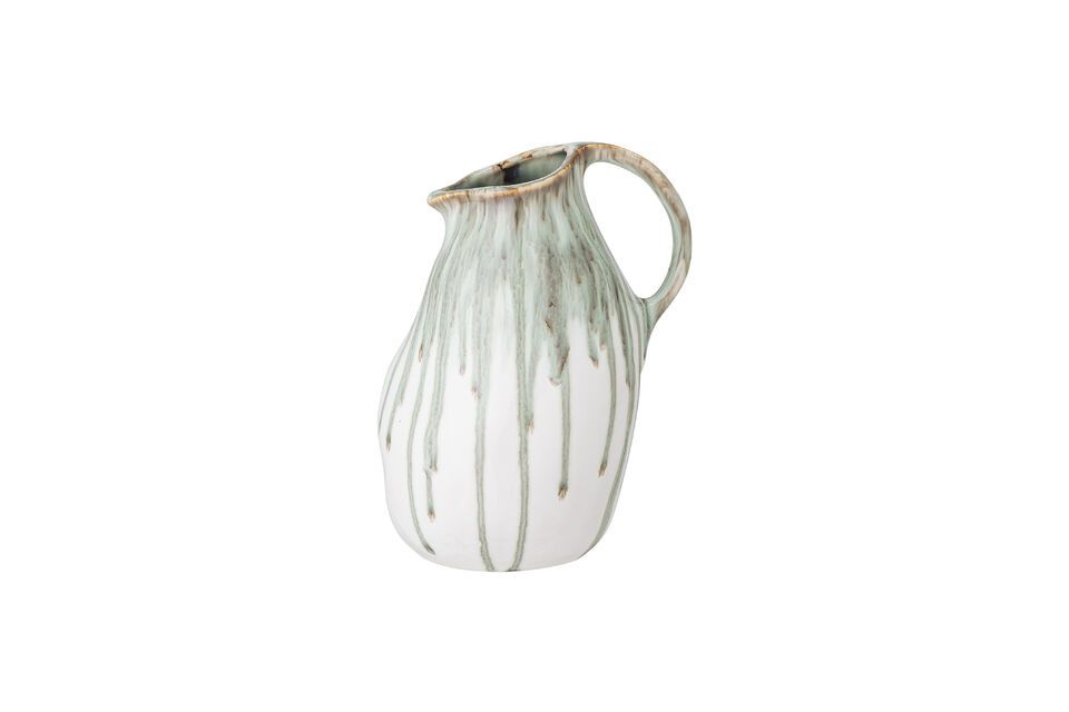 Vase déco en grès vert H19 Link Bloomingville