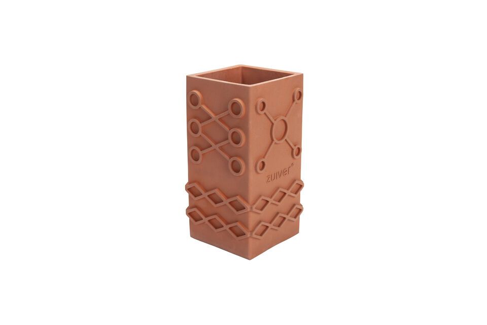 Vase en béton terracotta 25 cm Graphic Zuiver