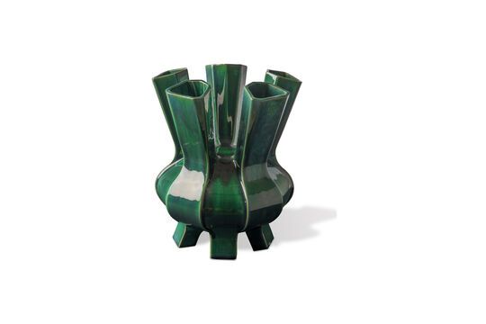 Vase en céramique vert foncé h34cm Puyi Détouré