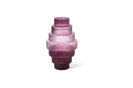 Vase en fibre de verre violet foncé h65cm Steps Détouré