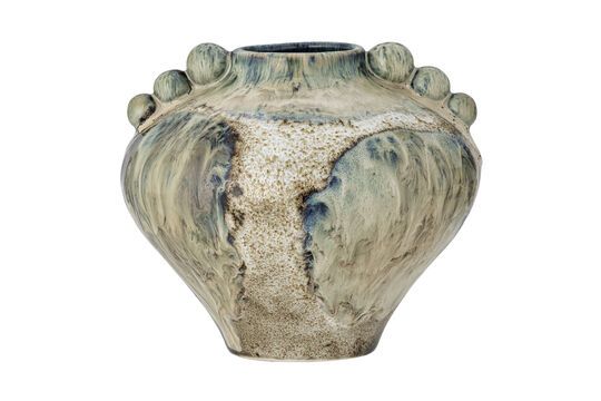 Vase en grès beige H15 Cophia Détouré