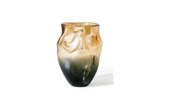 Vase en verre ambre Collision  Détouré