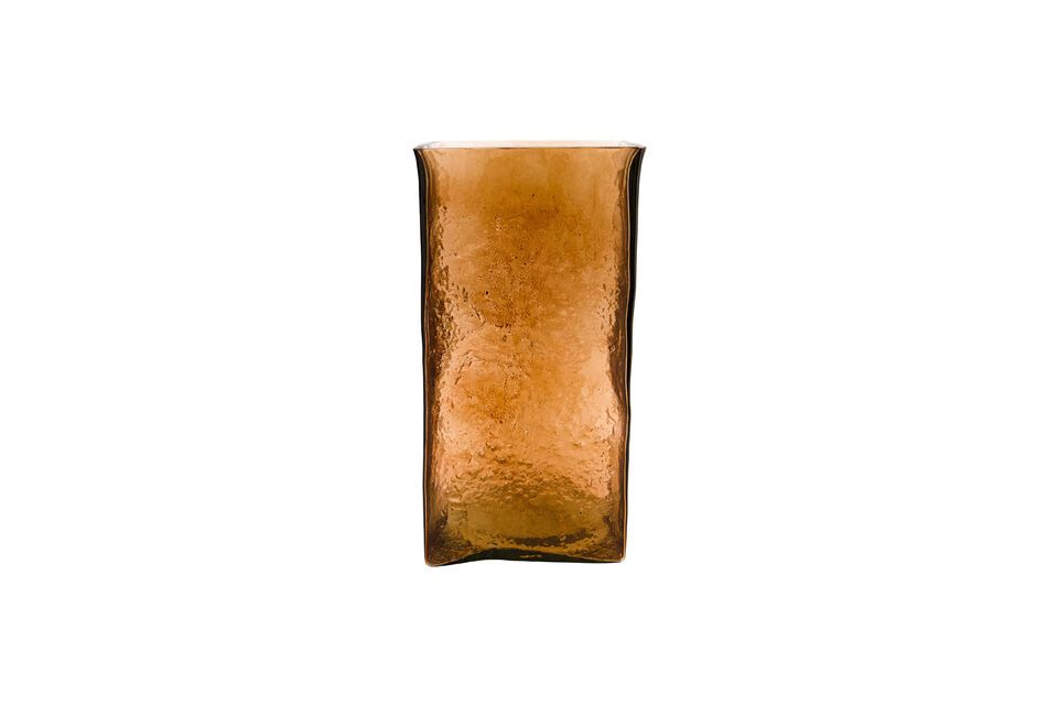 Vase en verre ambre Square House Doctor