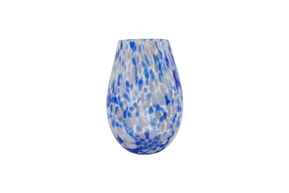 Vase en verre bleu Mote House Doctor