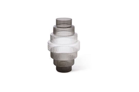 Vase en verre gris foncé h65cm Steps Détouré