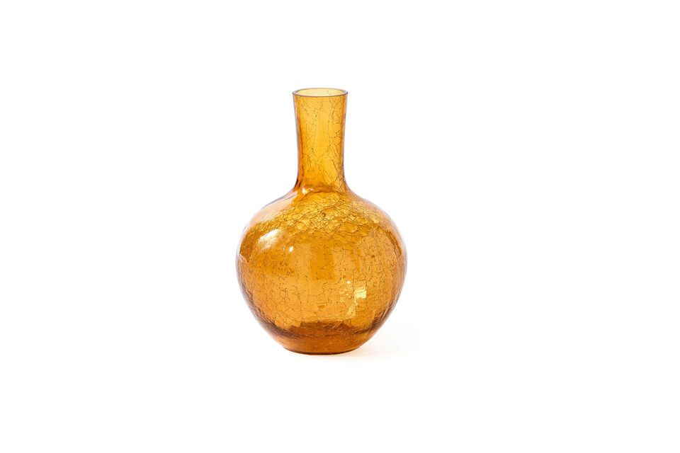 Vase en verre jaune h32cm Cracked Pols Potten