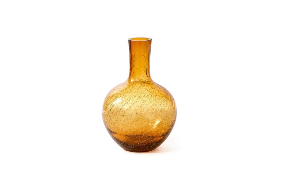 Vase en verre jaune h50cm Cracked Pols Potten