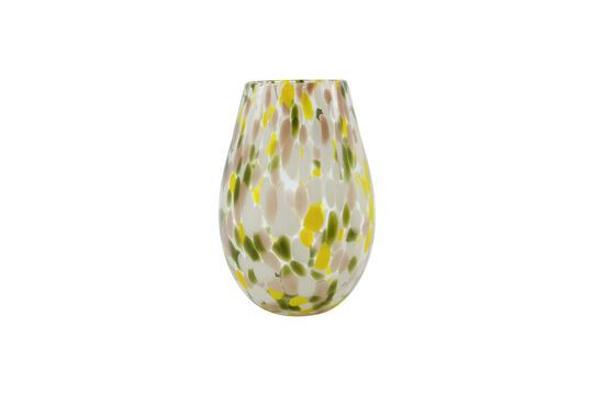 Vase en verre jaune Mote Détouré