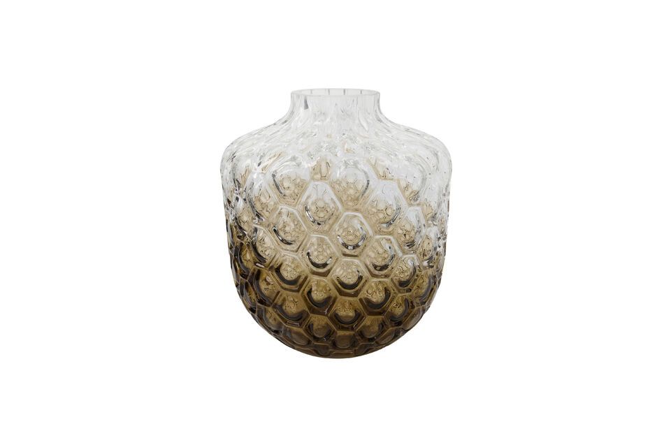 Découvrez l\'élégance intemporelle avec notre vase Art Déco en verre marron