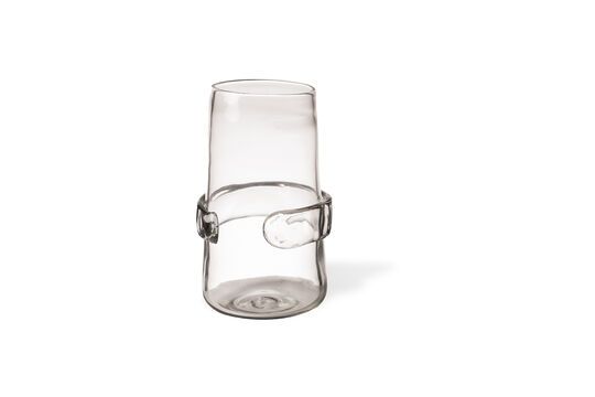 Vase en verre massif transparent h34cm Embrace Détouré