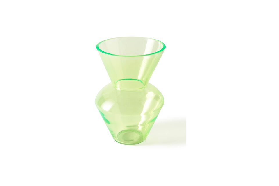 Vase en verre vert Fat Neck Pols Potten