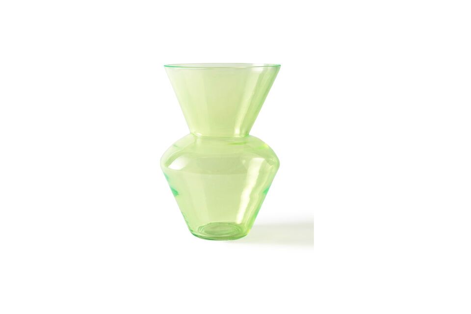 Vase Fat Neck en verre vert néon, vitaminé et généreux