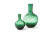 Miniature Vase en verre vert foncé h50cm Cracked 4