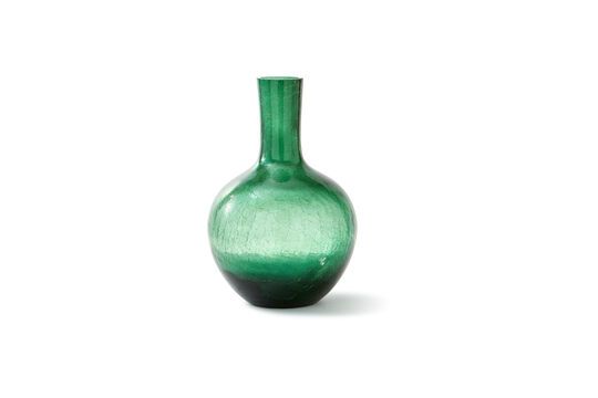 Vase en verre vert foncé h50cm Cracked Détouré