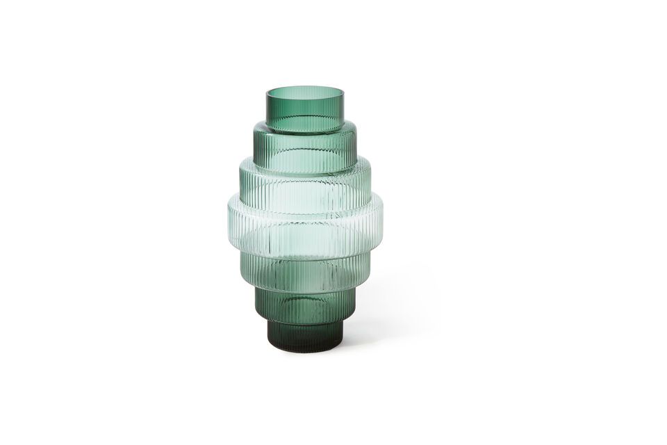 Vase en verre vert foncé h65cm Steps Pols Potten