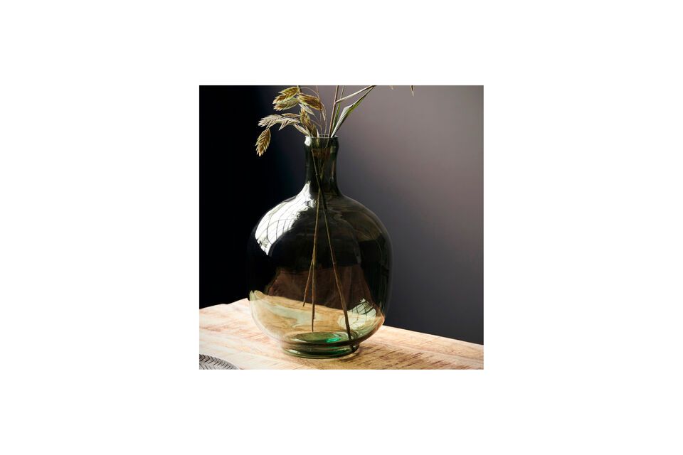 Vase en verre vert Tinka House Doctor