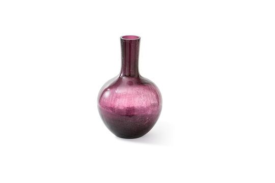 Vase en verre violet foncé h50cm Cracked Détouré