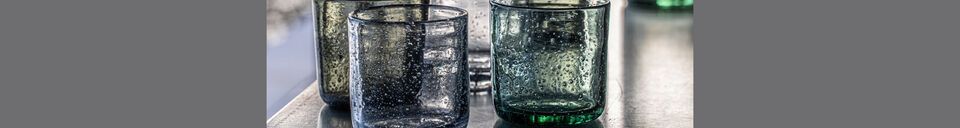 Mise en avant matière Verre en verre vert pâle Vico