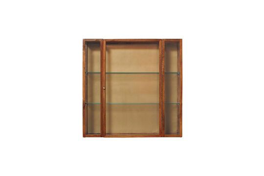 Vitrine murale en bois foncé Azaria